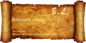 Batiszt Luca névjegykártya
